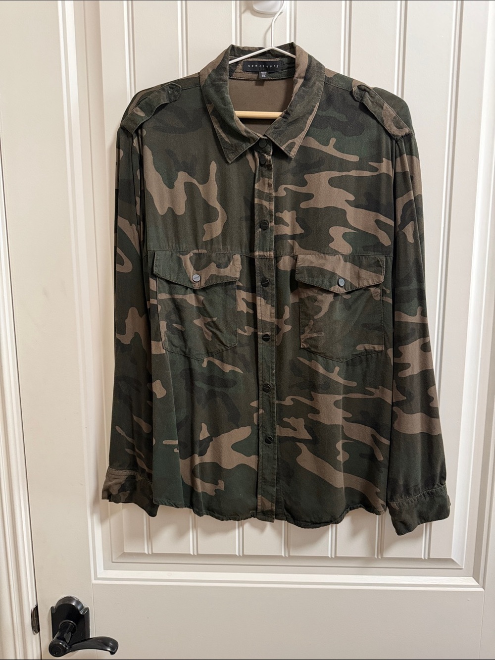 Sanctuary Men's Camouflage Field Shirt Jacket - Olive/Brown